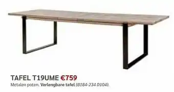 Crack Tafel t19ume aanbieding
