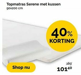 Beter Bed Topmatras serene met kussen aanbieding