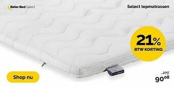 Beter Bed Select topmatrassen aanbieding