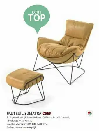 Crack Fauteuil sumatra aanbieding