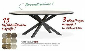 Crack Tafel scarlet aanbieding