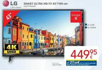 Eldi Lg smart ultra hd-tv 43up77006lb aanbieding
