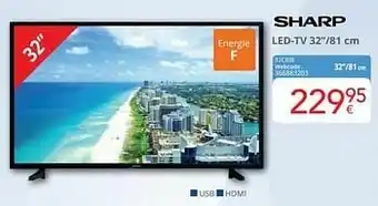 Eldi Sharp led-tv 32cb3e aanbieding