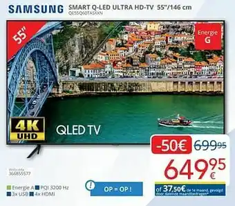 Eldi Samsung smart q-led ultra hd-tv qe55q60tasxxn aanbieding