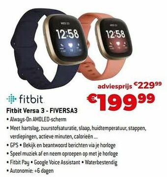 Exellent Fitbit versa 3 - fiversa3 aanbieding