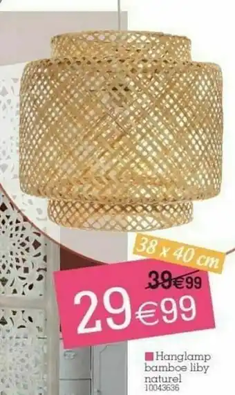 Yess Hanglamp bamboe liby naturel aanbieding