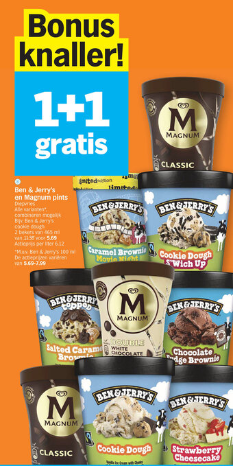 Albert Heijn Ben & Jerry's cookie dough aanbieding