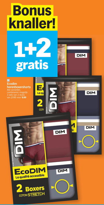Albert Heijn Ecodim herenboxershorts aanbieding