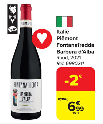 Italië Piëmont Fontanafredda Barbera d'Alba