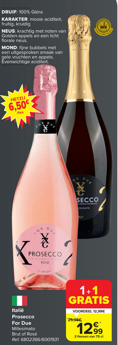 Carrefour Market Italië Prosecco For Due aanbieding