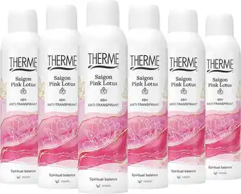 Bol.com 6x therme foaming shower gel saigon pink lotus 200 ml aanbieding