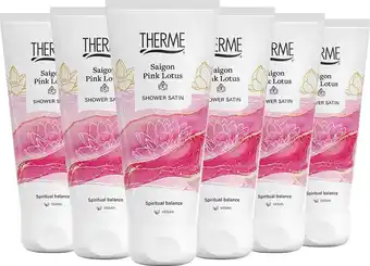 Bol.com 6x therme shower satin saigon pink lotus 200 ml aanbieding