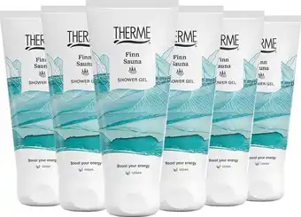 Bol.com Therme finn sauna fresh shower gel - 6 x 200 ml - voordeelverpakking aanbieding