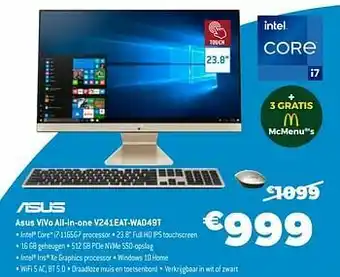 Exellent Asus vivo all-in-one v241eat-wa049t aanbieding