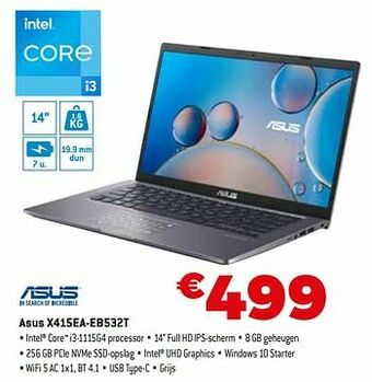 Exellent Asus x415ea-eb532t aanbieding