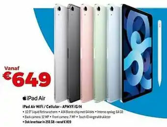Expert Apple ipad air wifi - cellular - apmyf-g-h aanbieding