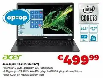 Acer aspire 3 a315-56-33vv