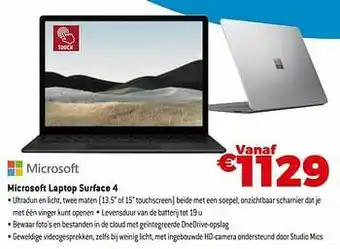 Exellent Microsoft laptop surface 4 aanbieding