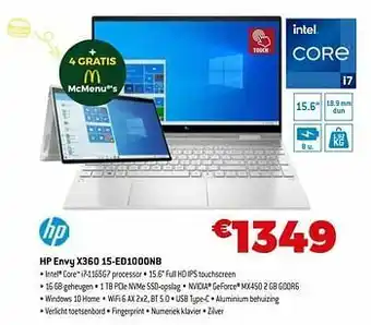 Expert Hp envy x360 15-ed1000nb aanbieding