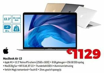 Exellent Apple macbook air 13 aanbieding