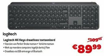 Logitech mx keys draadloos toetsenbord
