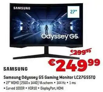 Expert Samsung odyssey g5 gaming monitor lc27g55tq aanbieding