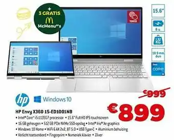 Expert Hp envy x360 15-ed1001nb aanbieding