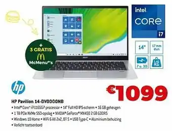 Expert Hp pavilion 14-dv0000nb aanbieding