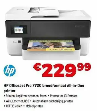 Exellent Hp officejet pro 7720 breedformaat all-in-one printer aanbieding
