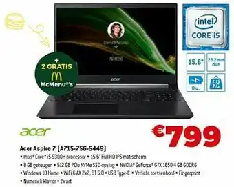 Exellent Acer aspire 7 a715-75g-5449 aanbieding