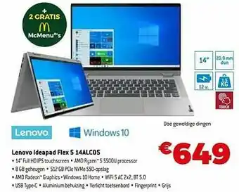 Exellent Lenovo ideapad flex 5 14alc05 aanbieding