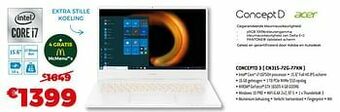 Exellent Acer conceptd 3 cn315-72g-77kn aanbieding