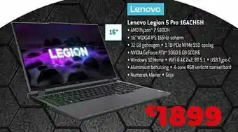 Expert Lenovo legion 5 pro 16ach6h aanbieding