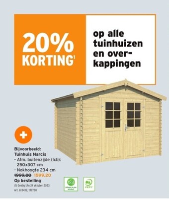 GAMMA Op alle tuinhuizen en over- kappingen aanbieding