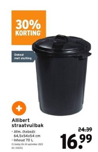 GAMMA Allibert straatvuilbak aanbieding