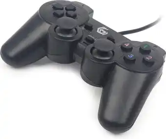 Bol.com Gmb gaming dual vibration usb gamepad / zwart - 1,8 meter aanbieding