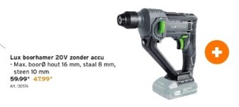 GAMMA Lux boorhamer 20v zonder accu aanbieding