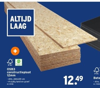 GAMMA Osb3 constructieplaat 12mm aanbieding