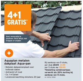 GAMMA Aquaplan metalen dakplaat aqua-pan aanbieding