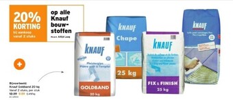 GAMMA Knauf goldband 20 kg aanbieding