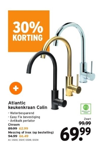 GAMMA Atlantic keukenkraan colin aanbieding