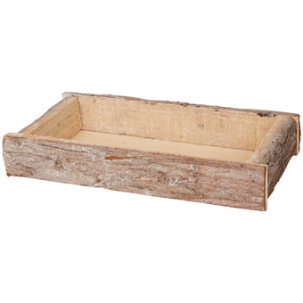Seasons & style decoratieve tray met boomschors