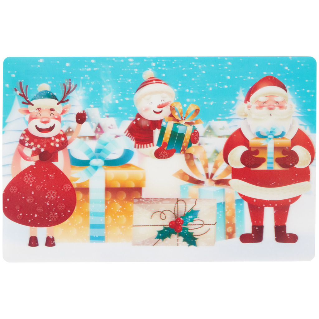 Holografische placemat kerst promotie bij Action