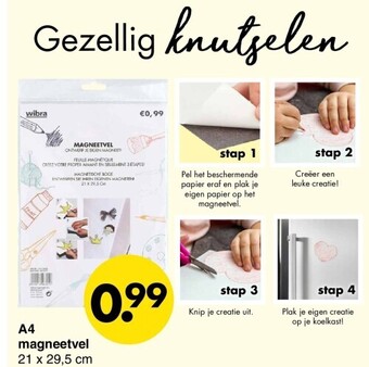 Wibra A4 magneetvel aanbieding