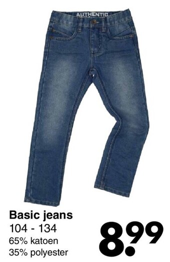 Wibra Basic jeans aanbieding