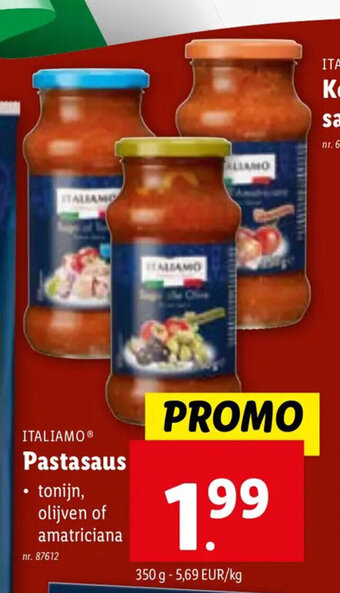 Lidl Pastasaus aanbieding