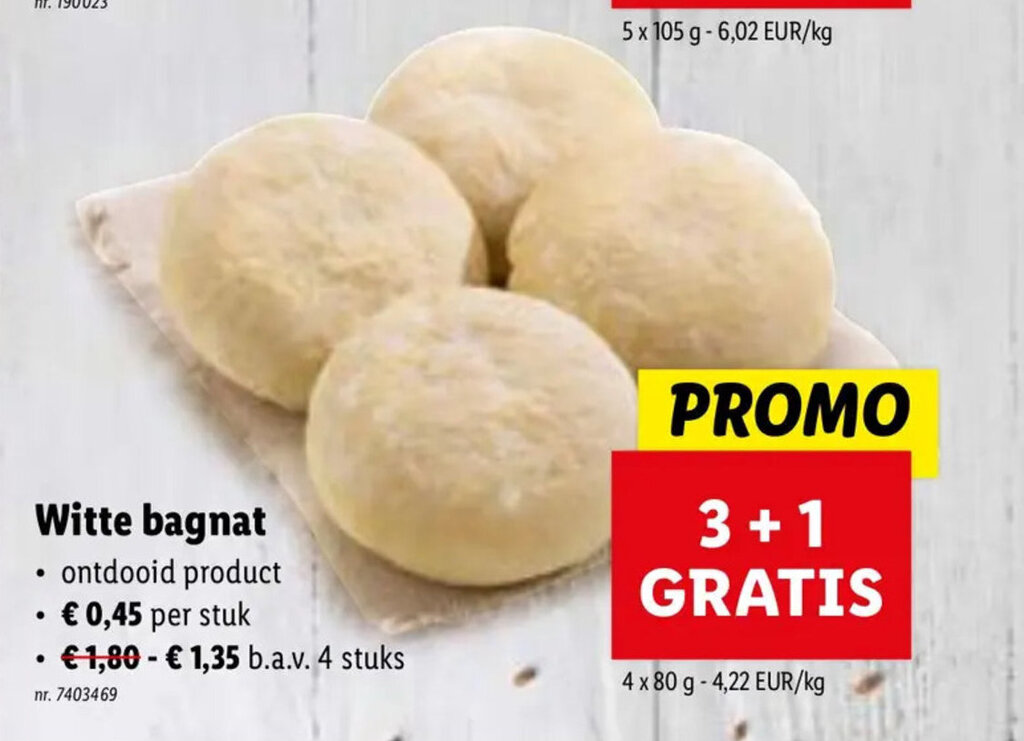 Lidl Witte bagnat aanbieding