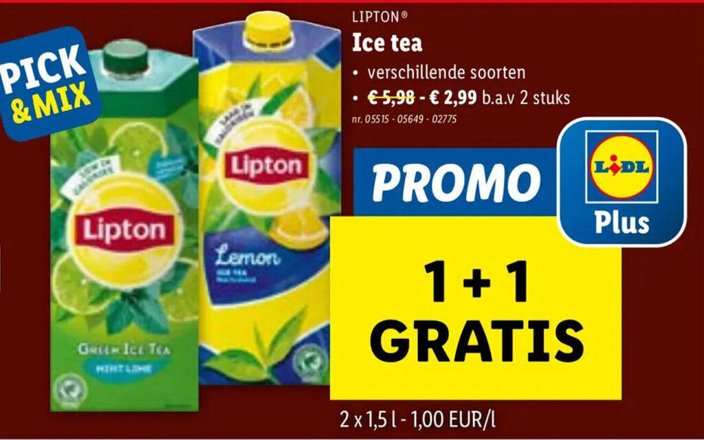 Ice tea promotie bij Lidl