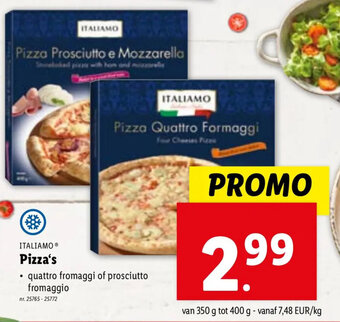 Lidl Pizza's aanbieding