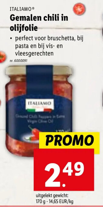 Lidl Gemalen chili in olijfolie aanbieding